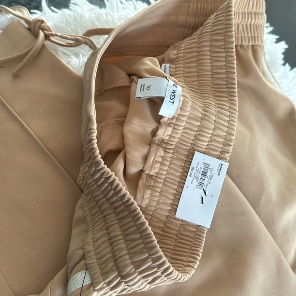 Brand New Nine West Beige Crop Dress Cargos Size 10 - Picture 4 of 5